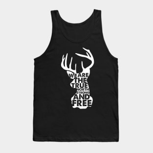 Canada Deer True North Strong And Free Tank Top